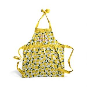 Simply whimsical hot mama Lemon Print yellow Apron 100% cotton